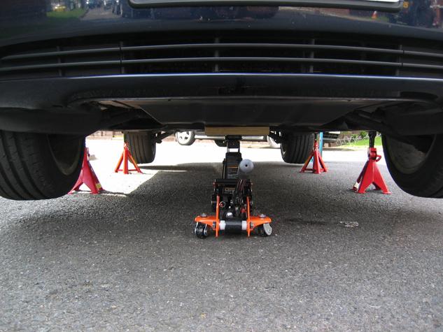 BMW on Jack Stands